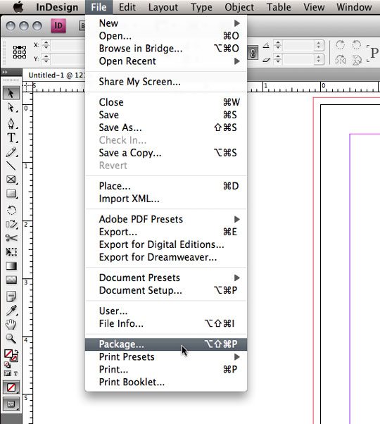 When you create a document using InDesign, the actual InDesign file is only one piece of the puzzle. Any images or graphics used are not saved in the document. Instead, the graphic on your screen has been referenced from its location on your local hard drive. In order to take that design and provide it to a printer, you must also include the image and graphic files, also known as links. Similarly, fonts are also stored locally, and must be included so that font substitution does not occur.