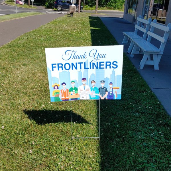 Thank You Frontliners Yard Sign