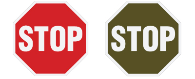 Colorblind Stop Sign